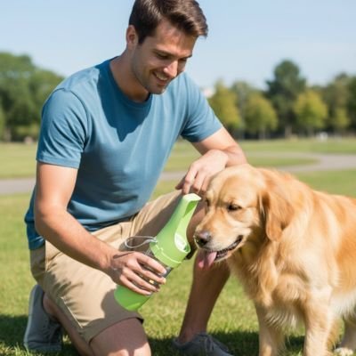 Gourde pour Chien | Nomade Hydratation - Pattes & pelages