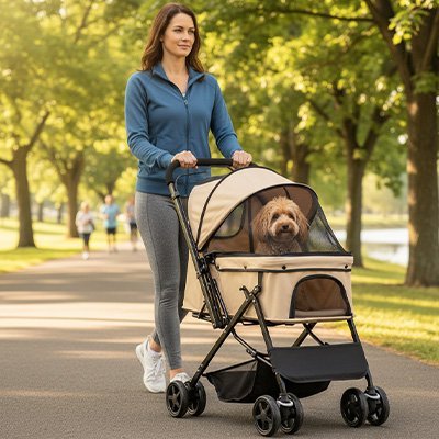 Poussette pour Chien | Confort Mobilité - Pattes & pelages