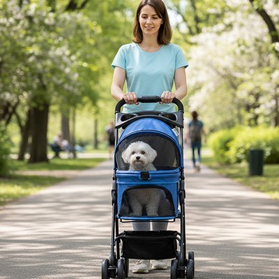 Poussette pour Chien | MobiComfort - Pattes & pelages